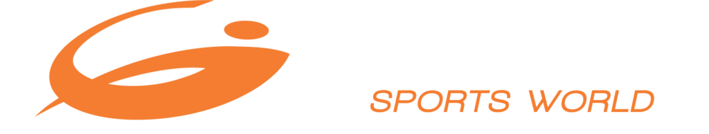 Grande Sports World side logo with white