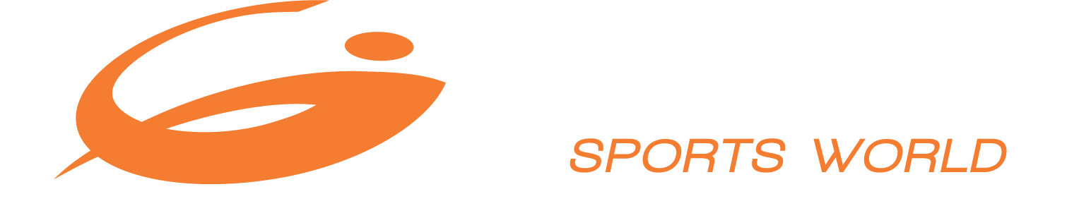 Grande Sports World side logo with white