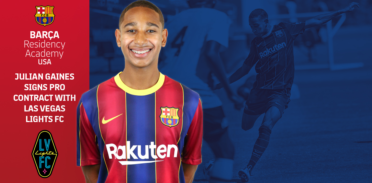 Barca Residency Academy's Julian Gains Signs with Las Vegas Lights FC