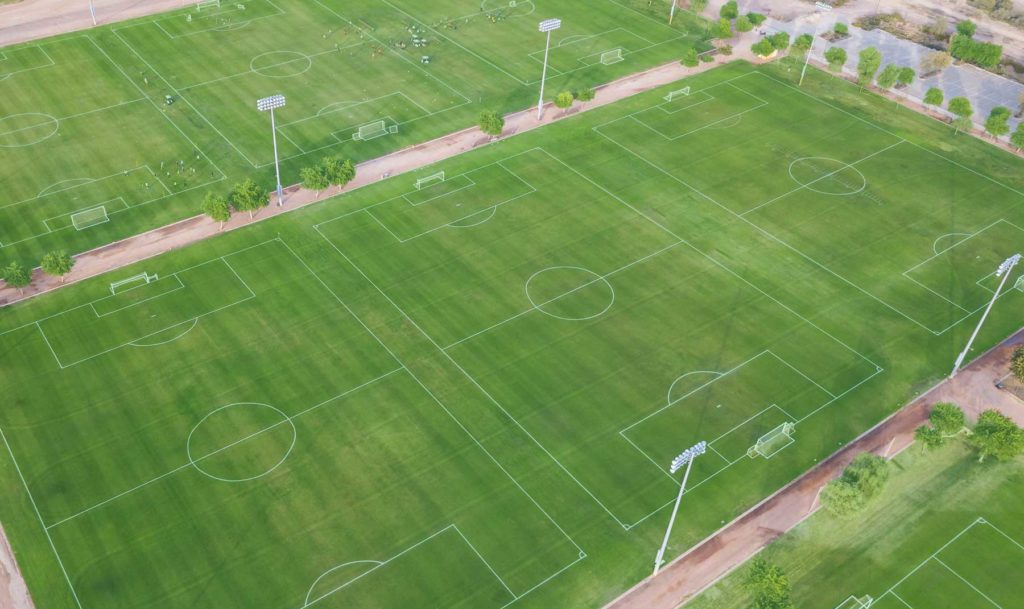 Grande Sports World overhead view of the soccer fields