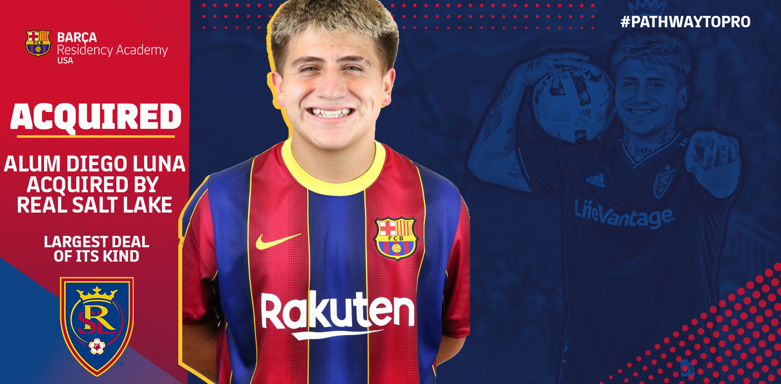 Barca Residency Academy alum Diego Luna Acquired by Real Salt Lake from El Paso Locomotive