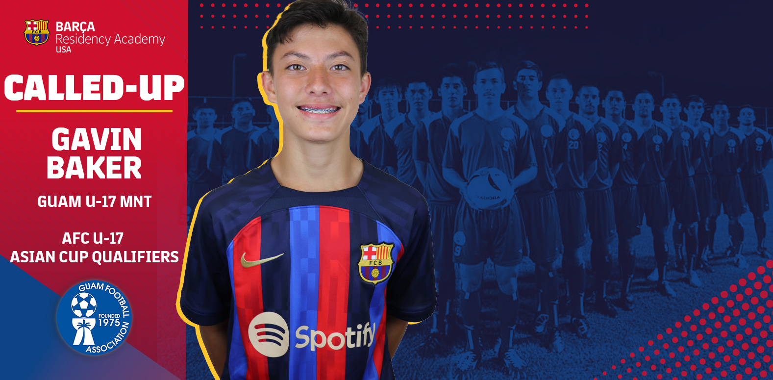 Gavin Baker called-up to Guam U-17 Men's National Team for 2023 Asian Cup Qualifiers