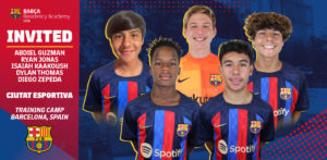 Five Barca Residency Academy players selected for exclusive Barca Academy Camp at Cuitat Esportiva in Barcelona, Spain