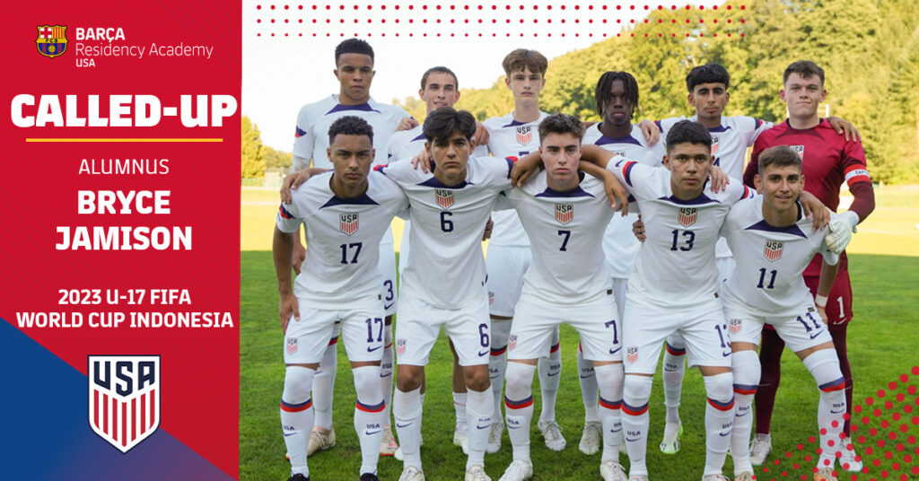 Bryce Jamison pictured in U-17 USYNT starting lineup