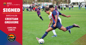 Barca alumnus Cristian Gregoire signs first pro contract with Carolina Core FC